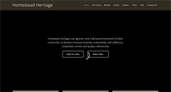 Desktop Screenshot of homesteadheritage.com